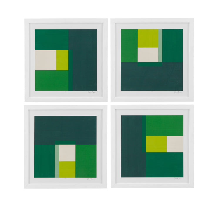 Emerald Centerpoint II - Framed Art - Dark Green