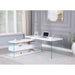 Chintaly 6902-DSK Rotatable Wooden Desk w/ 3 Drawers and 3 Shelves