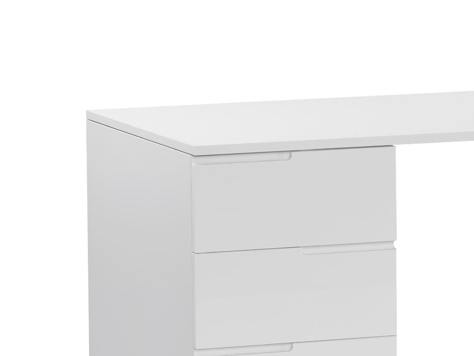 Chintaly 6906-DSK Modern Wooden Desk w/ 3 Drawers & 1 Door