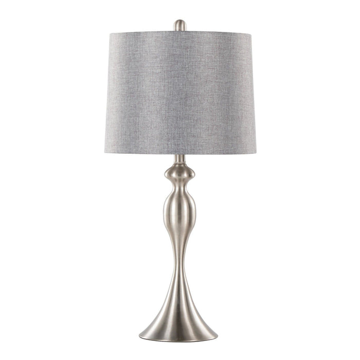 Ashland - 27" Metal Table Lamp (Set of 2) - Gray And Brushed Nickel