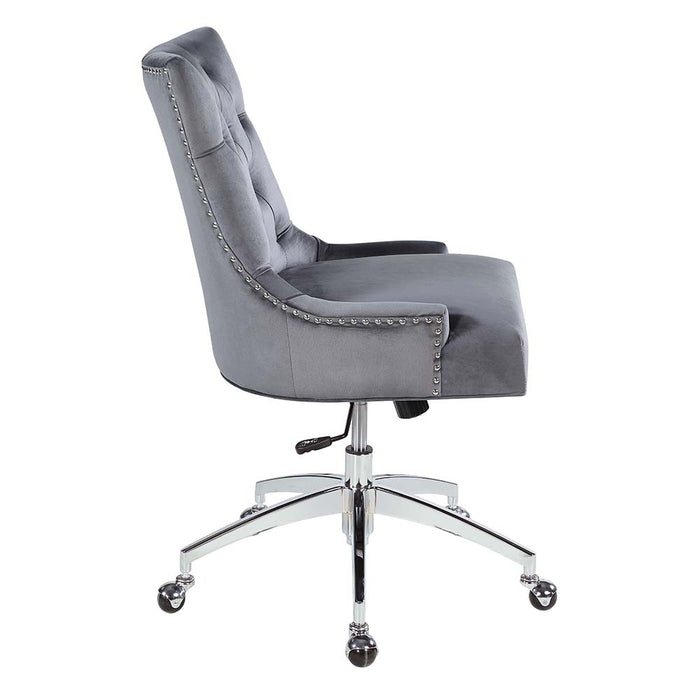 Chintaly 7024-CCH Pneumatic Tufted Back Computer Chair w/ Nailhead Trimming