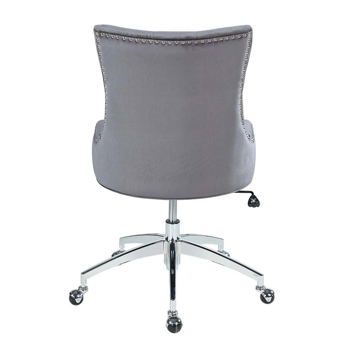 Chintaly 7024-CCH Pneumatic Tufted Back Computer Chair w/ Nailhead Trimming