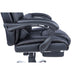 Chintaly 7200-CCH-BLK Modern Ergonomic Computer Chair w/ Extendable Footrest