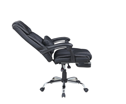 Chintaly 7200-CCH-BLK Modern Ergonomic Computer Chair w/ Extendable Footrest