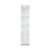 Chintaly 74101 Contemporary Gloss White & Glass Book Case
