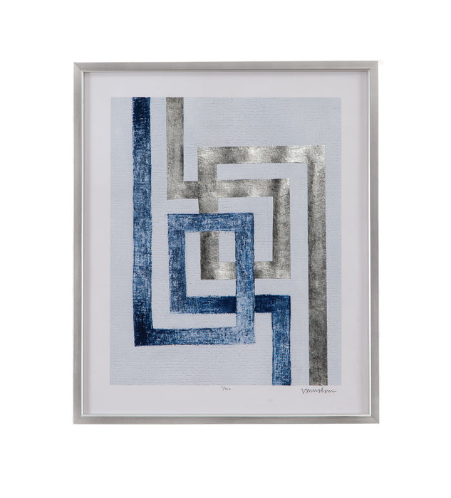 Transversal II - Framed Art - Blue