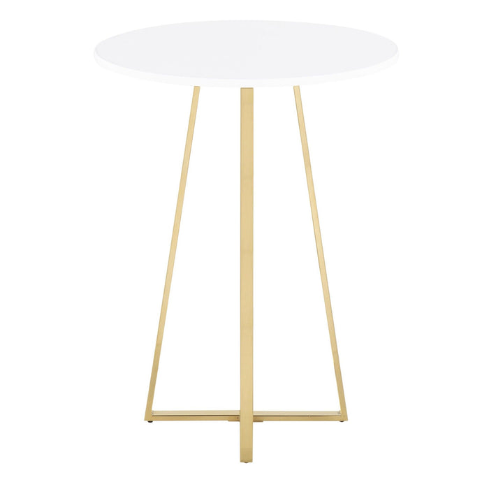 Cosmo - Cece 36" Counter Table - Gold And White
