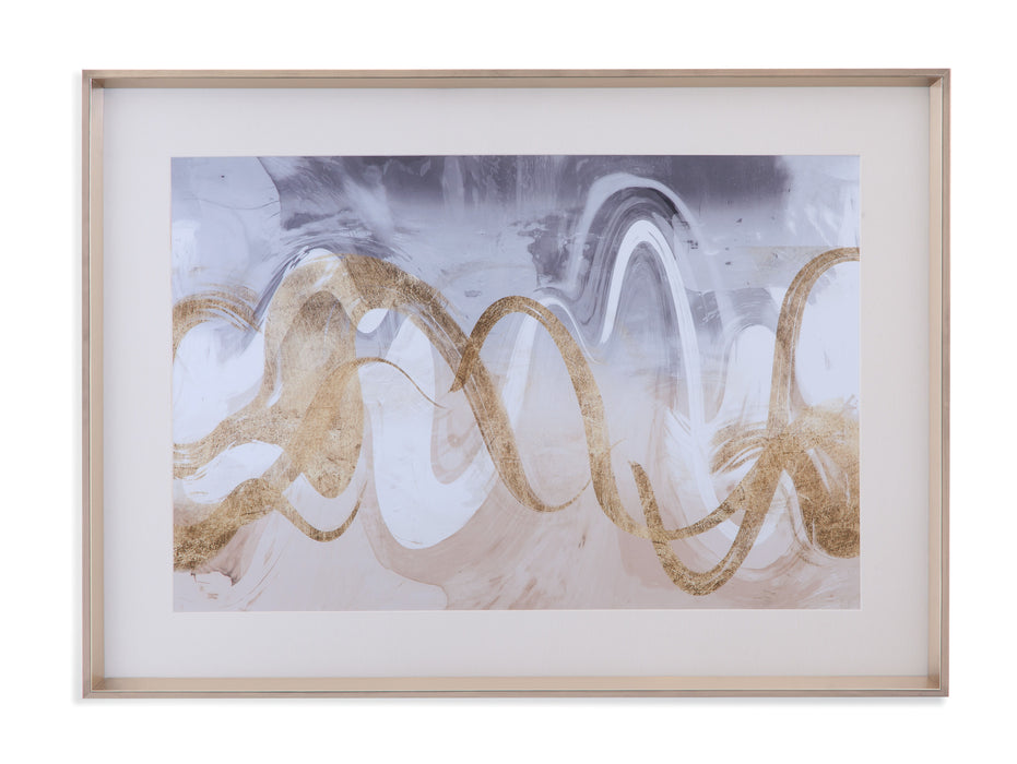 Infinite Swirl II - Framed Print - Gold