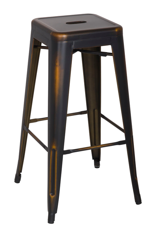 Chintaly 8015 ATQ Vintage Galvanized Steel Bar Stool - 4 per box