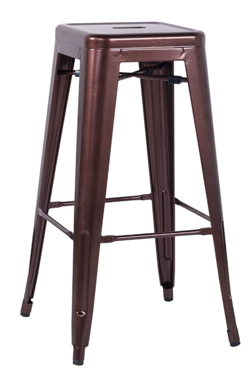 Chintaly 8015 Galvanized Red Copper Steel Bar Stool - 4 per box