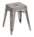 Chintaly 8018 Galvanized Gunmetal Steel Side Chair - 4 per box