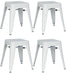 Chintaly 8018 Galvanized White Steel Side Chair - 4 per box