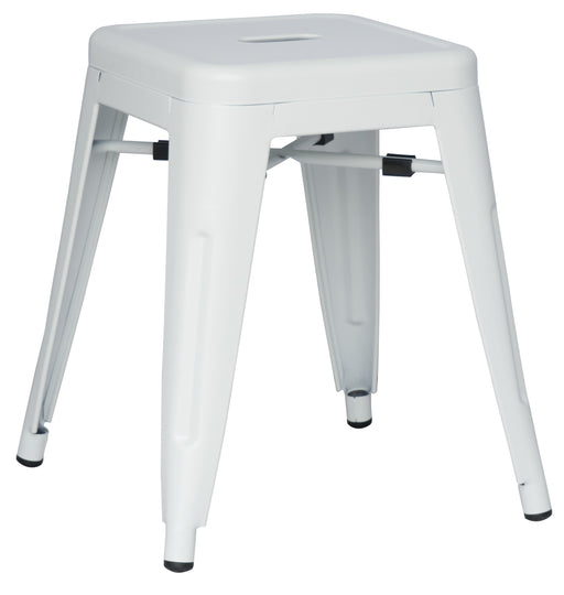 Chintaly 8018 Galvanized White Steel Side Chair - 4 per box
