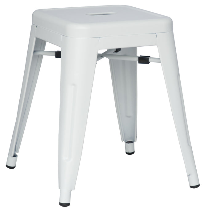 Chintaly 8018 Galvanized White Steel Side Chair - 4 per box