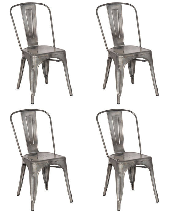 Chintaly 8022 Galvanized Steel Side Chair - 4 per box