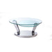 Chintaly 8045 Contemporary Dual Glass Top Motion Cocktail Table