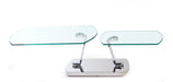 Chintaly 8062 Contemporary Glass Top Motion Cocktail Table