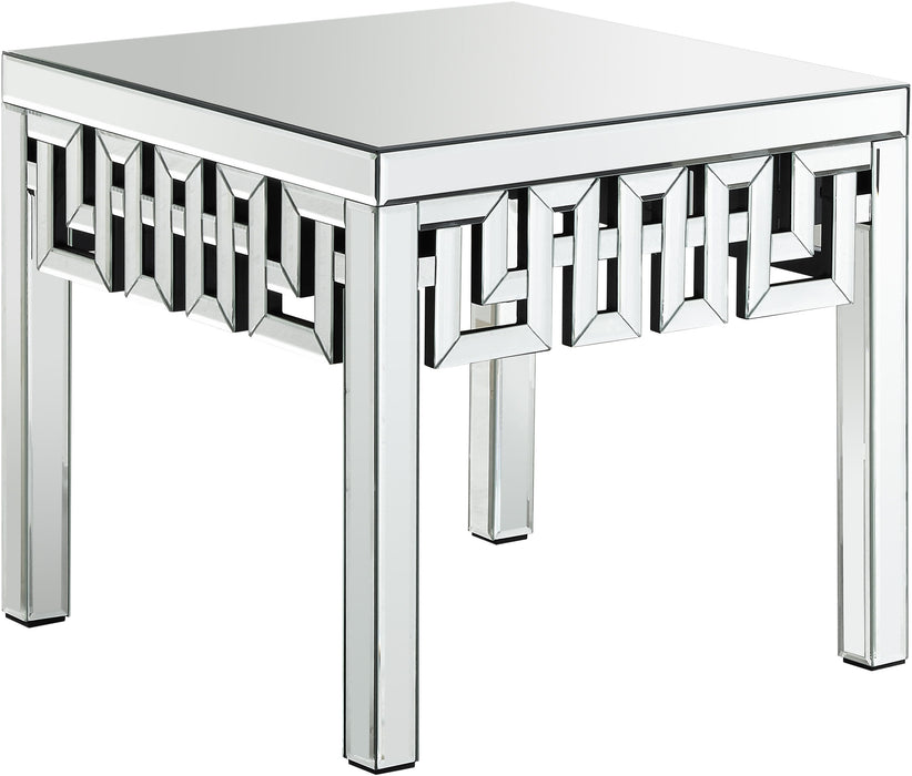 Aria - End Table - Pearl Silver