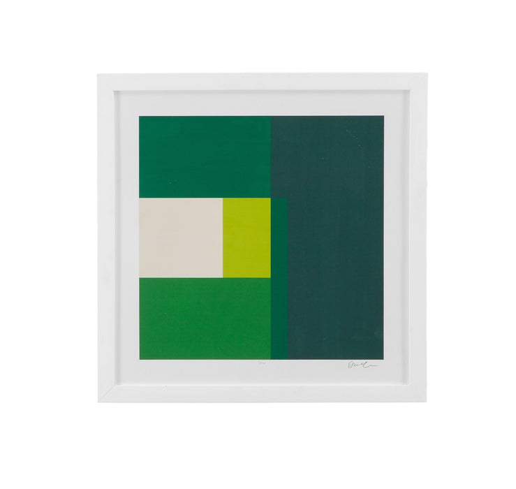 Emerald Centerpoint II - Framed Art - Dark Green