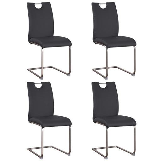 Chintaly CARINA-SC Handle Back Cantilever Side Chair - 4 per box - Black