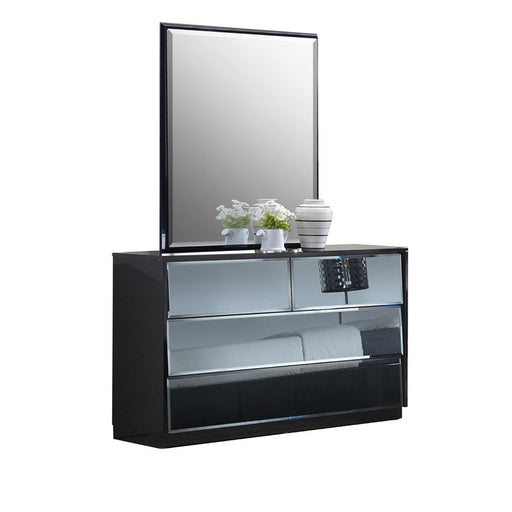 Chintaly VENICE Contemporary 6 Mirrored Drawer Dresser