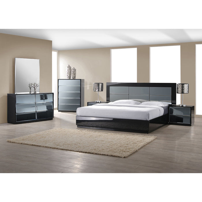 Chintaly VENICE Contemporary 6 Mirrored Drawer Dresser