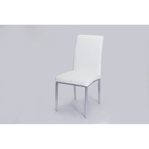 Chintaly ALEXIS Contemporary Upholstered Cantilever Side Chair - 4 per box - White