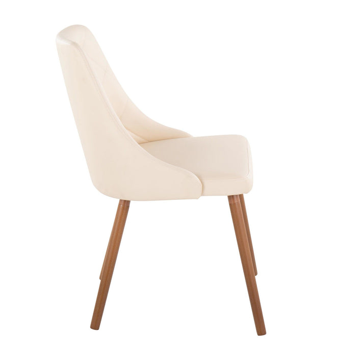 Giovanni - Chair (Set of 2) - Walnut And Cream