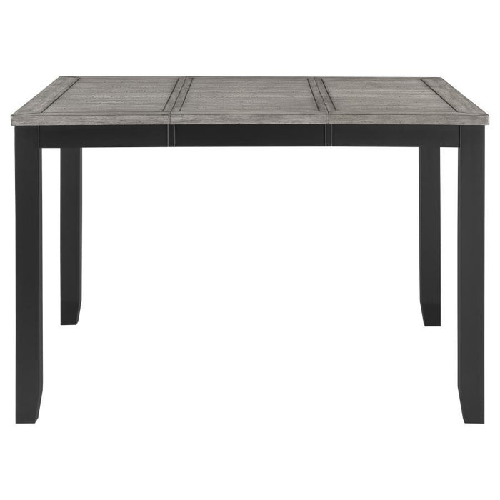 Elodie - Counter Height Dining Table With Extension Leaf - Gray And Black
