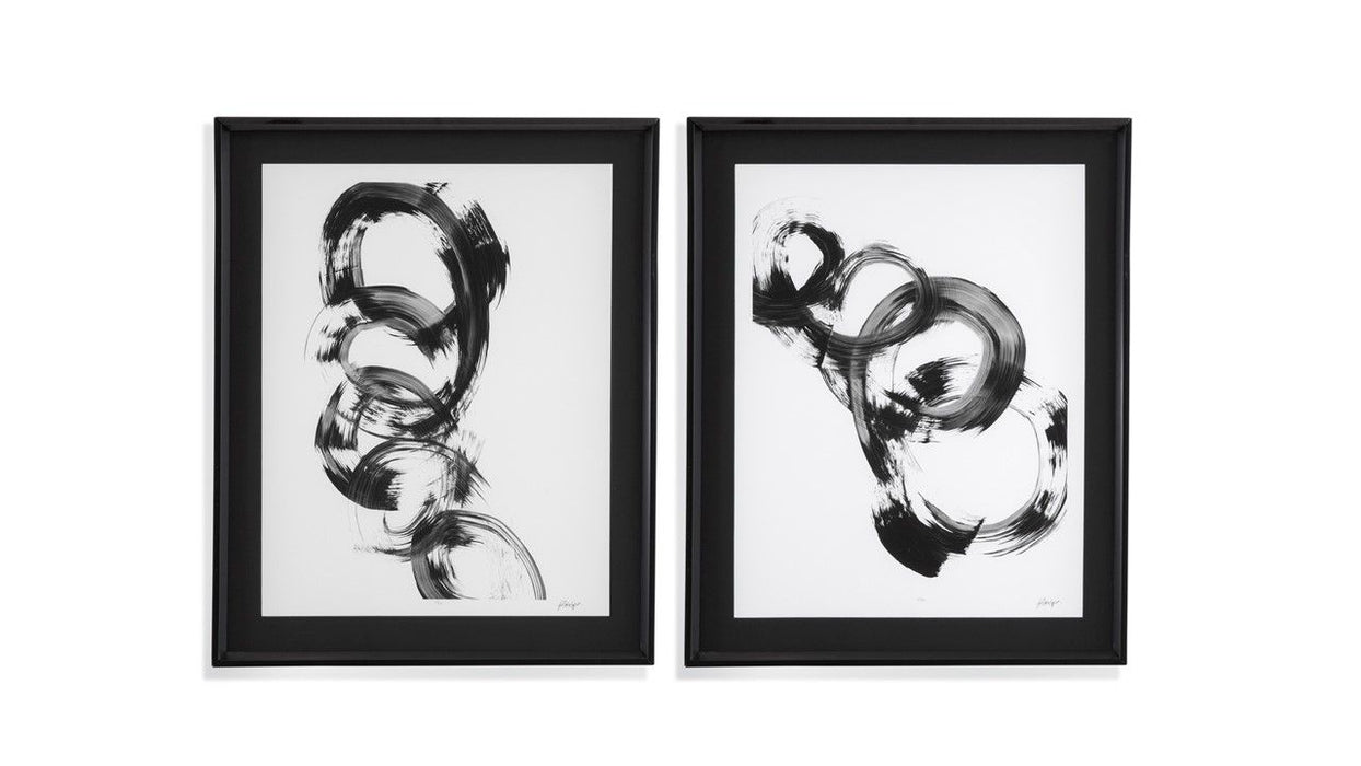 Dynamic Spiral II - Framed Print - Black