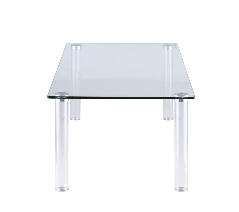 Chintaly 8713-OCC Contemporary All Glass Cocktail Table