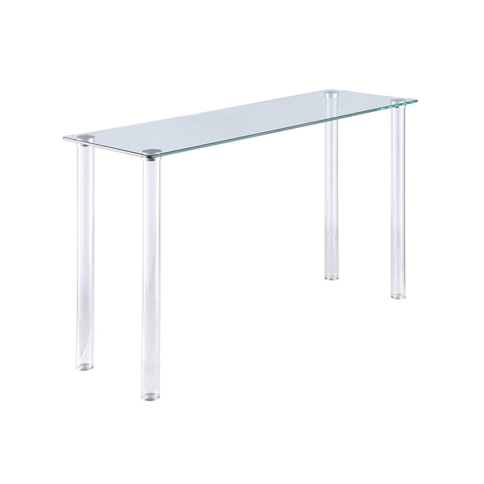 Chintaly 8713-OCC Contemporary All Glass Sofa Table