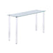 Chintaly 8713-OCC Contemporary All Glass Sofa Table