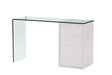 Chintaly 8762-OCC Contemporary Bent Glass Sofa Table