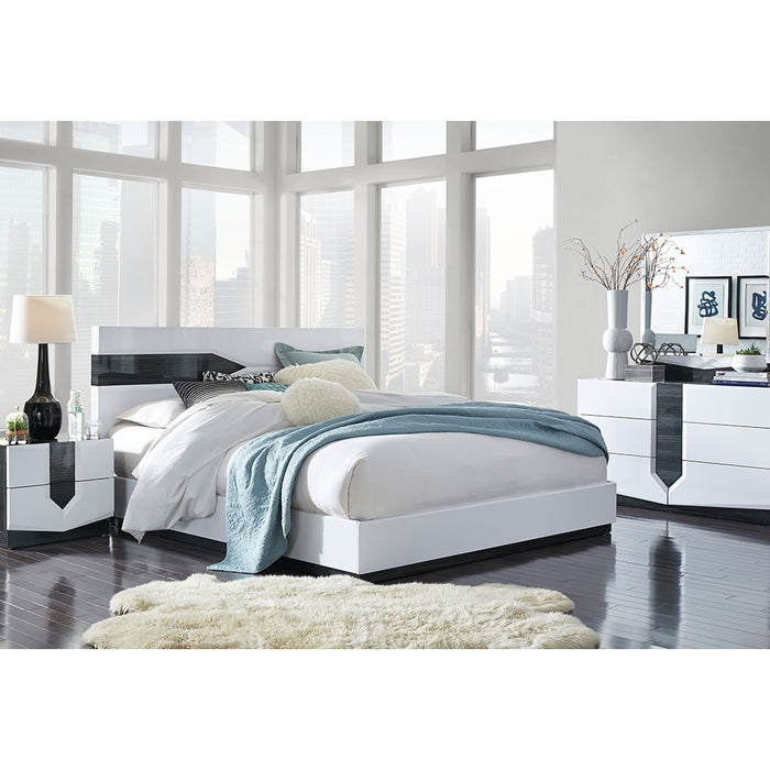 Global Furniture Hudson White & Grey Mirror