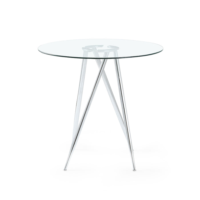 Global Furniture Clear/Silver Bar Table