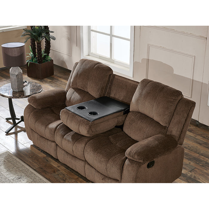 Global Furniture Subaru Reclining Sofa with Drop Down Table