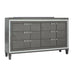 Global Furniture Pisa Metallic Grey Dresser