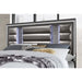 Global Furniture Pisa Full Bed Metallic Grey