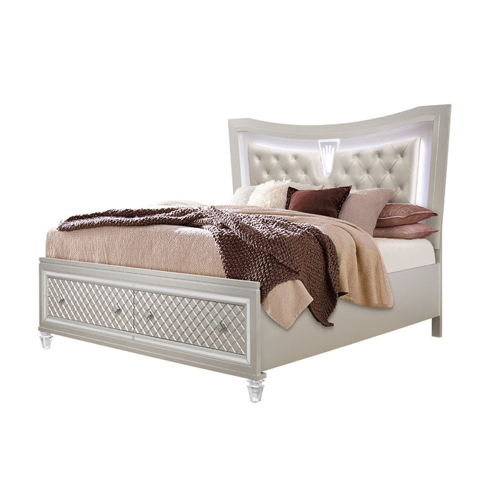 Global Furniture Paris Queen Bed Champagne