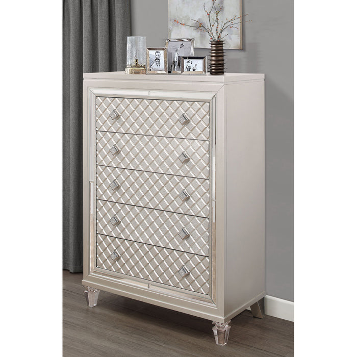 Global Furniture Paris Chest with Acrylic Legs Champagne
