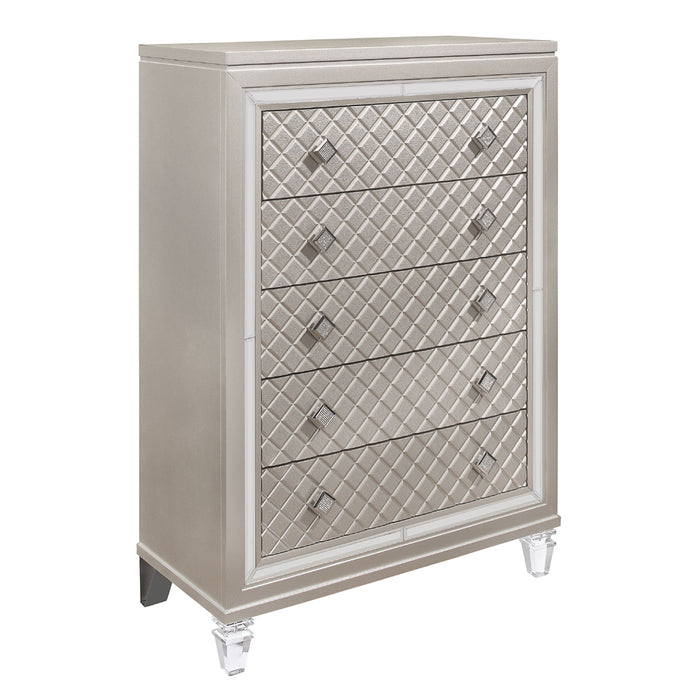 Global Furniture Paris Chest with Acrylic Legs Champagne