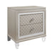 Global Furniture Paris Nightstand with Acrylic Legs Champagne
