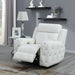 Global Furniture Power Recliner Blanche White