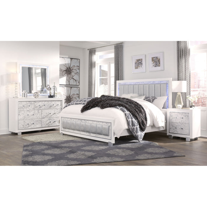 Global Furniture Santorini White Queen Bed