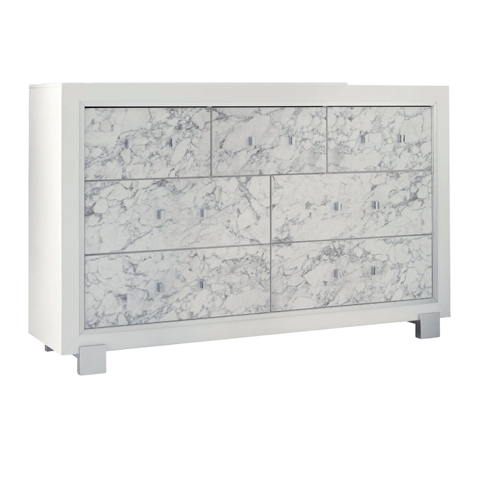 Global Furniture Santorini White Dresser