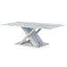 Global Furniture Coffee Table Faux Marble and stainless steel