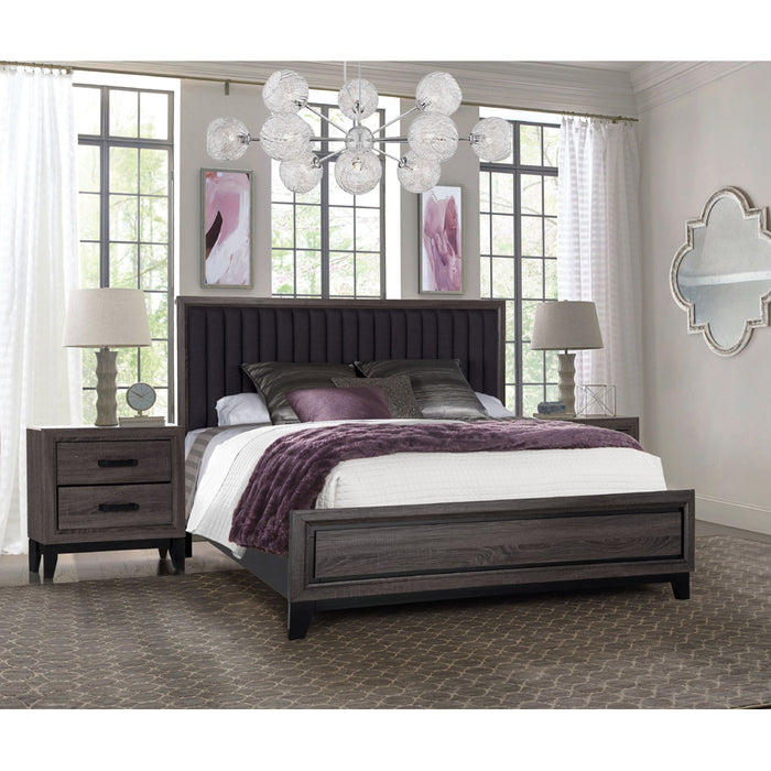Global Furniture Laura Foil Grey King Bed 
