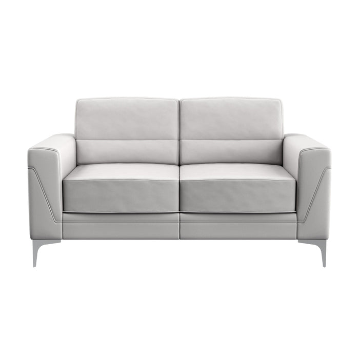 Global Furniture Light Grey Loveseat PVC