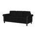 Global Furniture Black Velvet Sofa